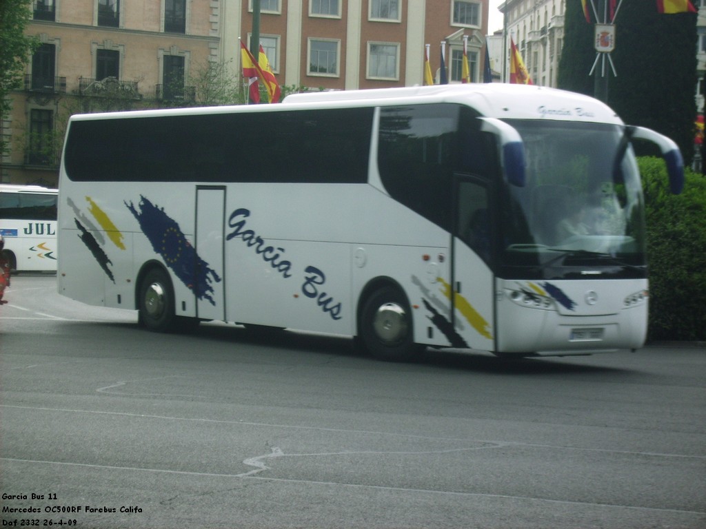 Autocar Mercedes Farebus Califa de Autocares García Bus, 55 plazas